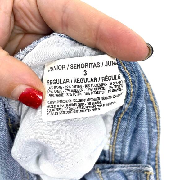 00s LEI Vintage Blue Light Wash Denim Shorts - Picture 4 of 7